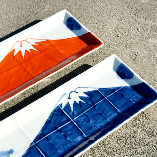 【伊万里焼】富士山長角皿